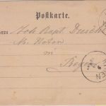 Bayern - 5 Pfg. Wappen weite Welle Postkarte Hemau - Regen ca. 1878