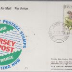 Jersey - 57 P. Eichelhäher Zuleitungspost LH-Erstflug München Chicago 1995