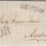 Königreich Sardinien/Spanien - Genova L1 Portobrief n. Madrid 1817 mit Inhalt