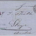Italien/Österreich- Genua 1868 Portobrief n. Steyr - mit Inhalt