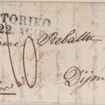 Königreich Sardinien/Frankreich - Turin 1848 Portobrief n. Dijon - mit Inhalt