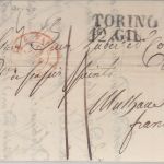 Kgr. Sardinien/Frankreich - Turin 1840 Portobrief n. Mülhausen m. Inhalt