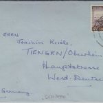 Südafrika - 4 1/2 P. Merinoschaf Brief Bronhorstspruit - Tiengen 1954