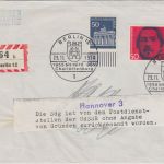 Berlin/Postkrieg - 50 Pfg. Brandenburger Tor ua Einschreibebrief i.d. UdSSR 1970