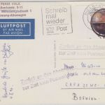BRD/Postsperre - 60 Pfg. Globus Luftpostkarte n BOSNIEN Bielefeld 1992 Retour-L2