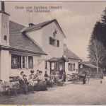Bayern - Grünwald Jagdhaus Oberdill Gäste Postbote sw-AK gelaufen 1911