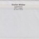 BRD - 55 C. Jugend/Reh Brief Lingen - Straubing 2006