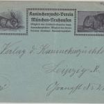 Bayern - München-Neuhausen Kaninchen-Zuchtverein illustr. Umschlag 1919