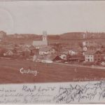 Bayern - Gauting Ortsansicht priv. Fotokarte gelaufen 1903