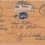 Bayern - 25 Pfg. Ludwig Soldaten-Paketkarte Freising - Dt. Feldpost Nr.96 1917