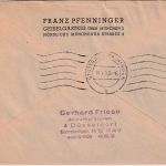 BRD - Grünwald (b. München) Einschreibebrief n. Stuttgart 1953 Absender !