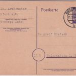 All.Bes. - 6 Pfg. Ziffer Ganzsache Biedenkopf - Weissenburg 21.2.46