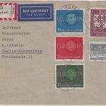 BRD - Siegsdorf 1960 Luftpost-Einschreibebrief n. Berlin - Solidaritätsfrankatur