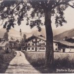Bayern - Ruhpolding Ortsansicht Bauernhaus sw-Foto-AK ungelaufen ca. 1920