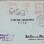 DR - Sangerhausen Rosenstadt Handwerbestpl. Rückantwortkuvert n. Frankfurt 1937