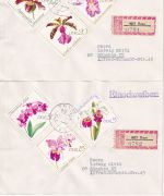 DDR - Orchideen Satz (6 Werte) 2 Einschreibebriefe Thum - München 1968