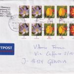 BRD - Blumen VII im Kleinbogen Luftpostbrief n. ITALIEN Straubing - Genua 2007