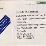 BRD/Postsperre - Husum 1982 80+60 Pfg I&T Luftpostbrief i.d. LIBANON Bürgerkrieg