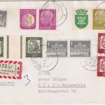 BRD - Heuss Zusammendrucke u.a. Einschreibebrief Bad Godesberg Mehlem 1962