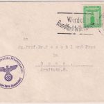 DR - 3+5 Pfg. Adler/Sockel Dienst-Ortsbrief NSDAP Bonn 1940