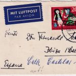 BRD - Bad Godesberg 1 20.12.62 teilapt. Tagesstempel Luftpostbrief n. SPANIEN