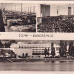 NRW - Bonn Bundeshaus Restaurant etc. sw-Mehrbild-Foto-AK gelaufen 1951