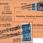 BRD - "Wir rufen unsere Kriegsgefangenen" Masch.werbestpl. Karte Bonn 1951