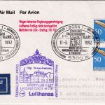 BRD - Bonn Raumfahrt 1992 SST Zuleitungspost LH-Erstflug Düsseldorf - Prag
