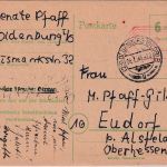 All.Bes./Notausgabe - 12/6 Pfg. Ganzsache Oldenburg - Eurdorf 6.1.46