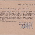 All.Bes./BZ - Behelfsausgabe Krefeld 2 6 Pfg. GA+Gebühr bezahlt n Erfurt 18.3.46