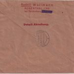 Sudetenland - Rosenthal ü. Reichenberg Poststelle I Nachnahme-R-Brief 1941
