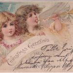 DR - Cöln (Rhein) Porto blauer K1 Weihnachtskarte aus USA 1902 Nachporto