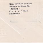 BRD - Köln 1960 Karneval LH-Sonderflug n. München Schmuckkuvert 15 Pfg. AFS