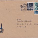 Bizone - 12 Pfg. Kölner Dom, Notopfer u.a. Brief Köln - Rheinbach 1948