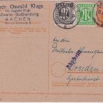 AM-Post - 6 Pfg. Ganzsache+Zusatz Aachen - Dresden 1946