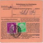 DR - 3x50 Pfg. Hindenburg u.a. Paketkarte Aachen-Rothe Erde - Gmunden 1941
