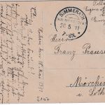 DR - Simmerath (Kr. Montjoie) 1911 KOS portofreie Soldatenkarte n. Mörchingen