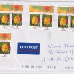 BRD - 7x10 C. Blumen/Tulpe Luftpostbrief n. ITALIEN Straubing - Genua 2007