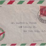 Mexiko - 20 C. Freimarke Luftpost-Zensurbrief n. USA Mexico City - New York 1943