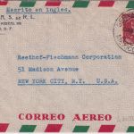 Mexiko - 20 C. Freimarke Luftpost-Zensurbrief n. USA Mexico City - New York 1943