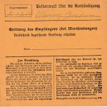 Bayern - 30 Pfg. Staatswappen PaketkarteTaufkirchen a/Vils - Erding 1916