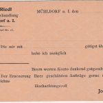 Bayern - 5 Pfg. Rauten Ganzsache Zudruck Fa. Riedl Weinhandlung Mühldorf 1902