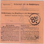 Bayern - 25Pfg. Germania/Freistaat u.a. Paketkarte Tü´ßling - Nürnberg 1920