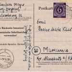 All.Bes./BZ - 6 Pfg. Ganzsache/Behelsausgabe + Zusatz Hamburg-Bergedorf 1946