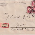 Bayern - 3x10 Pfg. Wappen Einschreibebrief Deidesheim - Haardt 1909