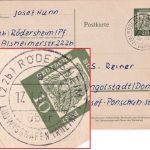 BRD - (22b) Rödersheim ü. Ludwigshafen Poststelle I 10 Pfg. Ganzsache 1962