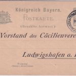 Bayern - 2 Pfg. Rauten Ganzsache A-Teil priv. Zudruck Ludwigshafen 1902