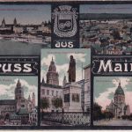 Rheinl.-Pfalz - Gruss aus Mainz Dom etc. farb. Mehrbild-AK geschrieben 1922