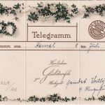 Hessen - Glückwunsch-"Telegramm" zur Hochzeit Faltkarte Kemel 1929