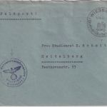 DR - Wiesbaden Waffenstillstandskommission Feldpostbrief n. Heidelberg 1940